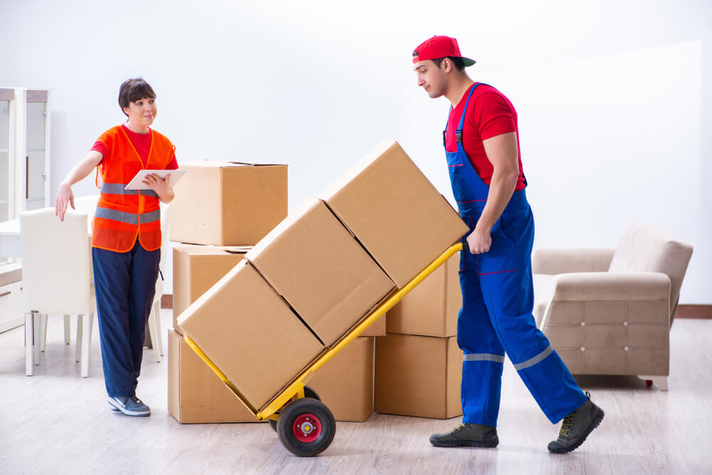 Professional Movers Delivering A Home